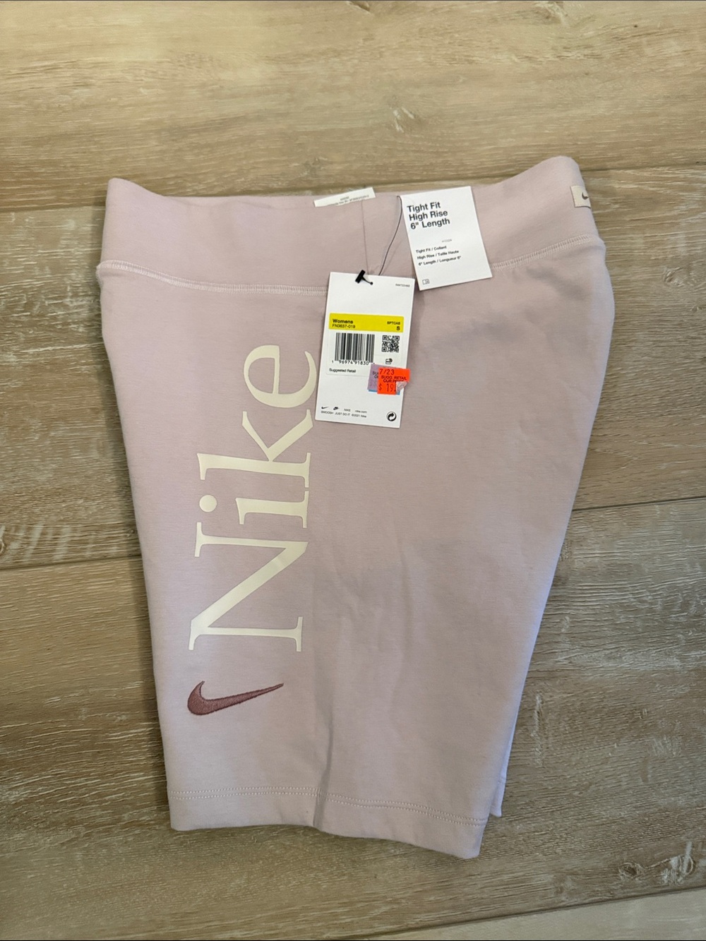 Nike Pink-Lavender High-Rise Bike Shorts